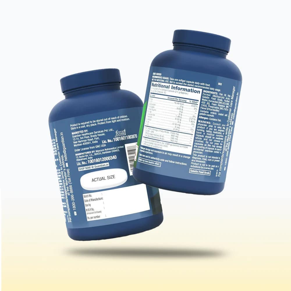 Triple Strength Fish Oil – High EPA DHA Omega-3 for Heart, Brain & Joints | 60 Softgels - Image 4