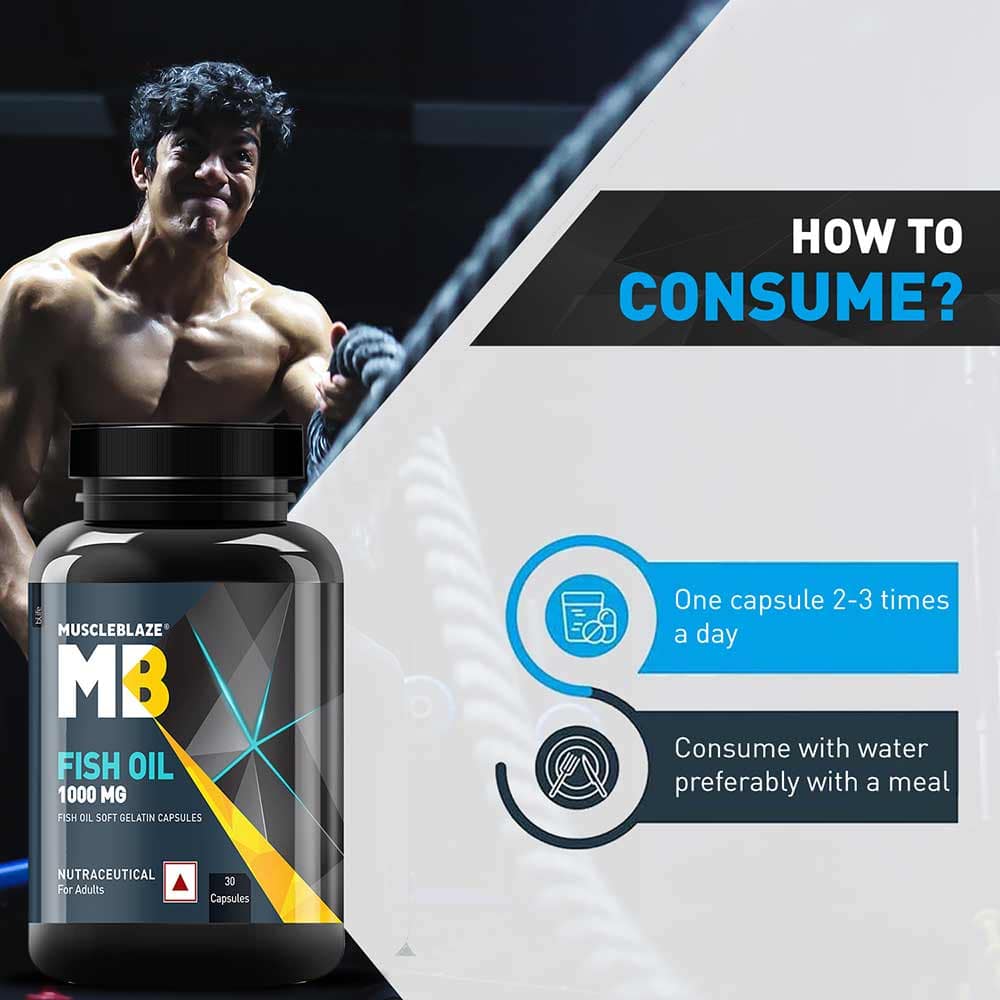 MuscleBlaze Omega 3 Fish Oil (1000 mg) with 180mg EPA and 120mg DHA - Image 6