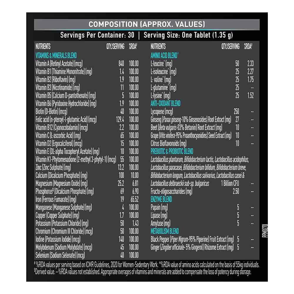 MuscleBlaze MB-VITE Daily Multivitamin, for Enhanced Energy, Stamina & Gut Health - Image 5
