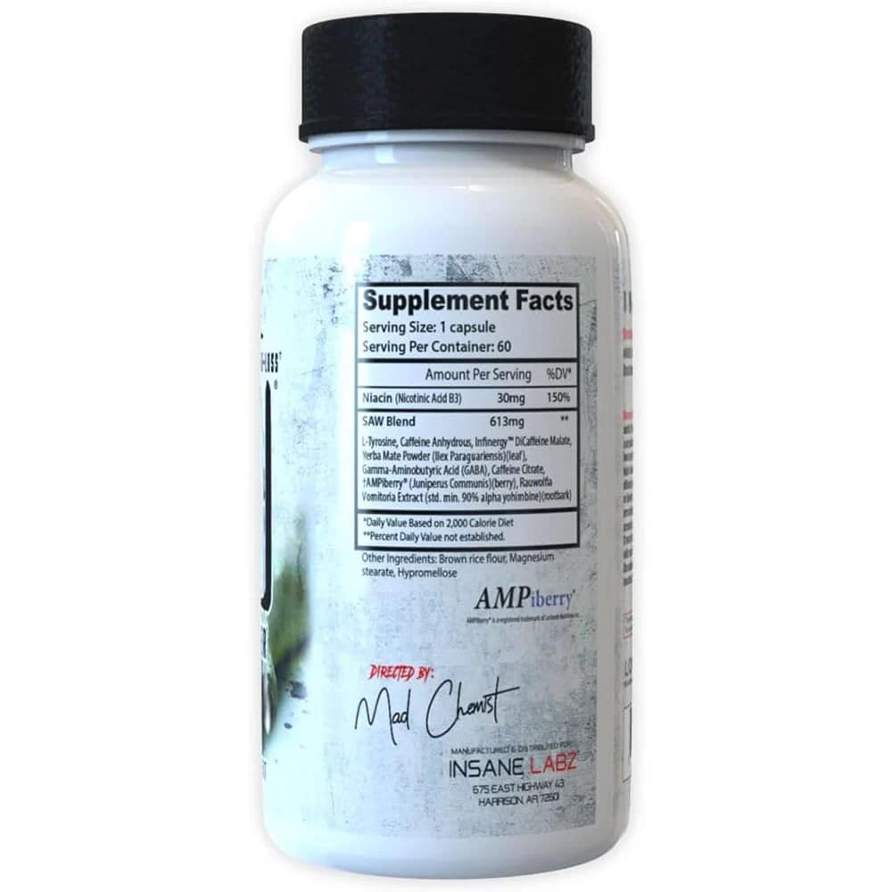 Insane Labz SAW Fat Burner (60 Capsules) – Intense Thermogenic Formula for Fat Loss & Energy - Image 3