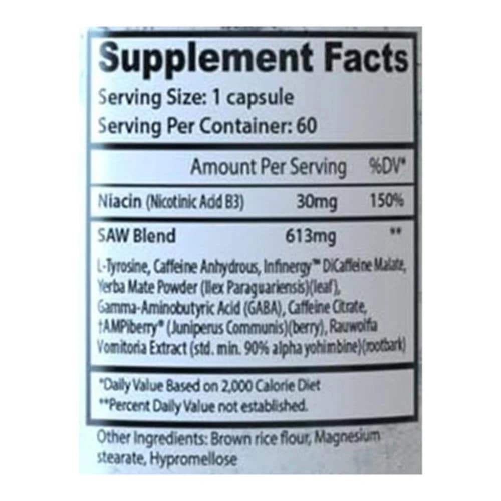 Insane Labz SAW Fat Burner (60 Capsules) – Intense Thermogenic Formula for Fat Loss & Energy - Image 4