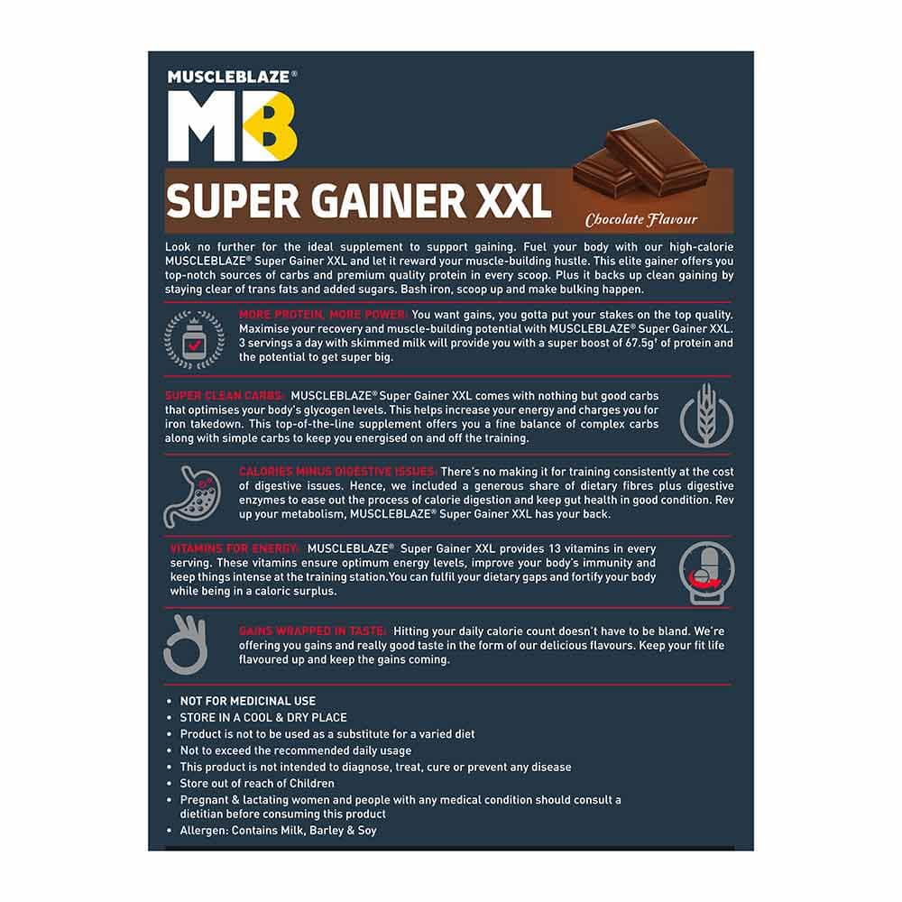 MuscleBlaze Super Gainer XXL Weight Gainer - Image 5