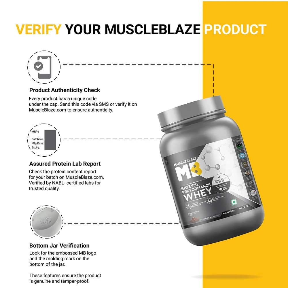 MuscleBlaze Biozyme Performance Whey – Advanced Absorption Whey Protein for Lean Muscle & Strength - Image 7