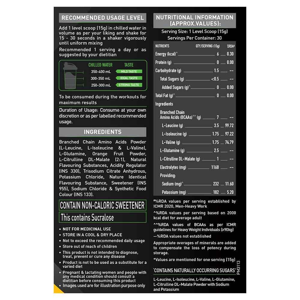 MuscleBlaze BCAA Pro – Amino Acids & Electrolytes for Muscle Recovery & Endurance - Image 3