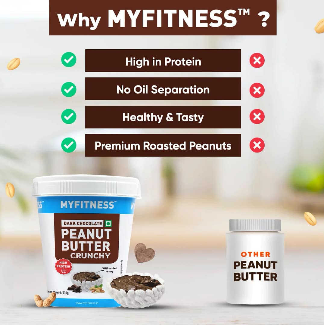 My Fitness Peanut Butter – High Protein, Creamy & Crunchy Nut Butter for Energy & Muscle Fuel | 510 g - Image 6