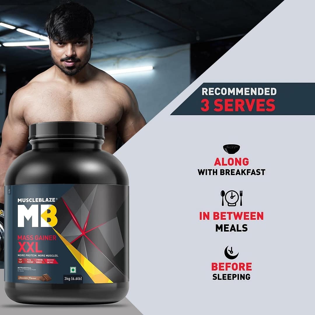 MuscleBlaze Mass Gainer XXL 3kg - Image 4