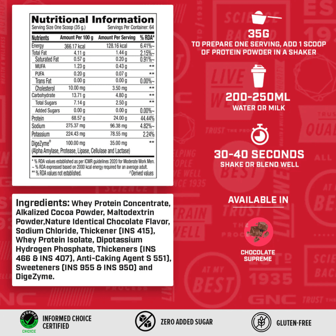 GNC 100% Whey Protein – 5 lbs | High-Quality Muscle-Building Protein Supplement - Image 5