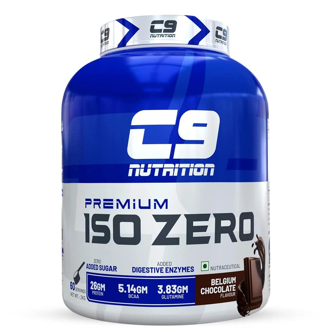 2kg belgium C9 Nutrition ISO ZERO Whey Isolate 26g Protein | Vegetarian | 5.14g BCAA | 3.83g Glutamine | Gluten - Image 1