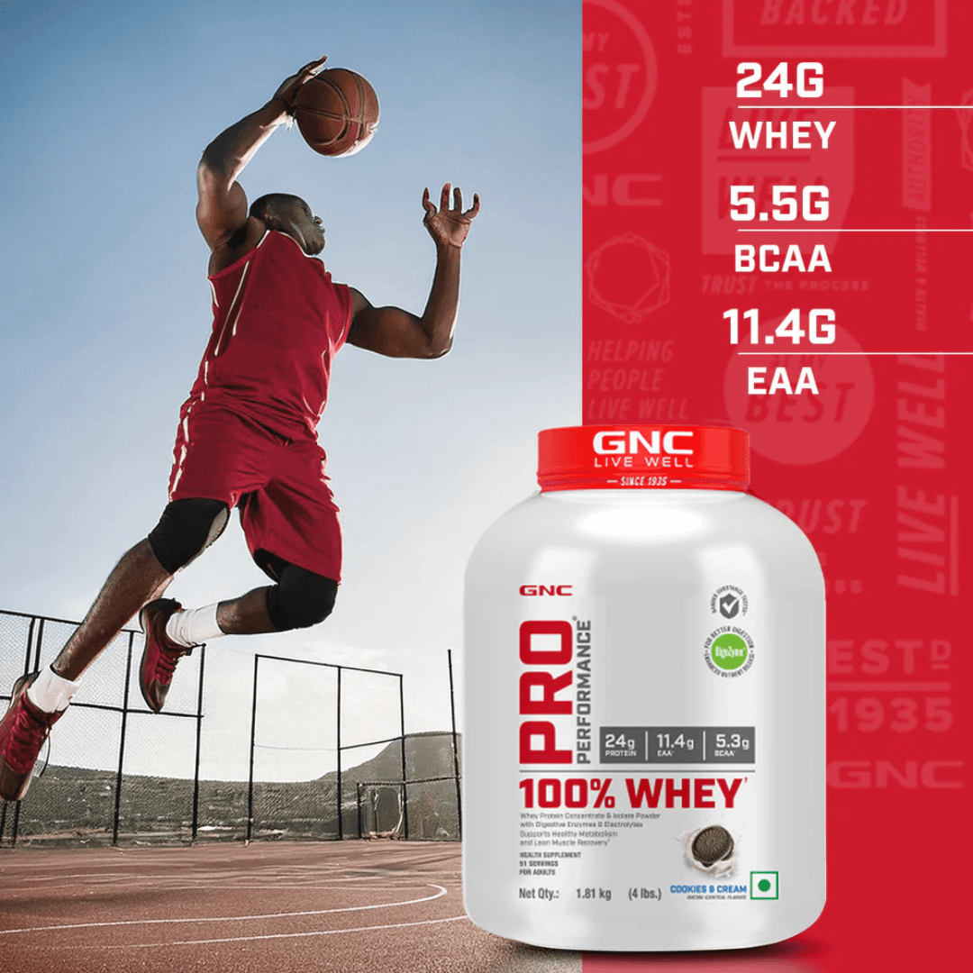 GNC 100% Whey Protein – 4 lbs | High-Quality Muscle-Building Protein Supplement - Image 4