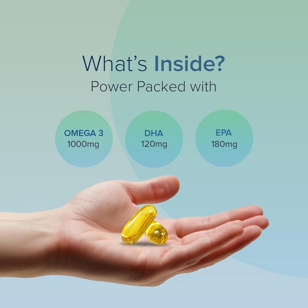 Fish Oil 1000mg – Omega-3 EPA DHA Supplement for Heart, Joints & Brain | 60 Softgels - Image 5