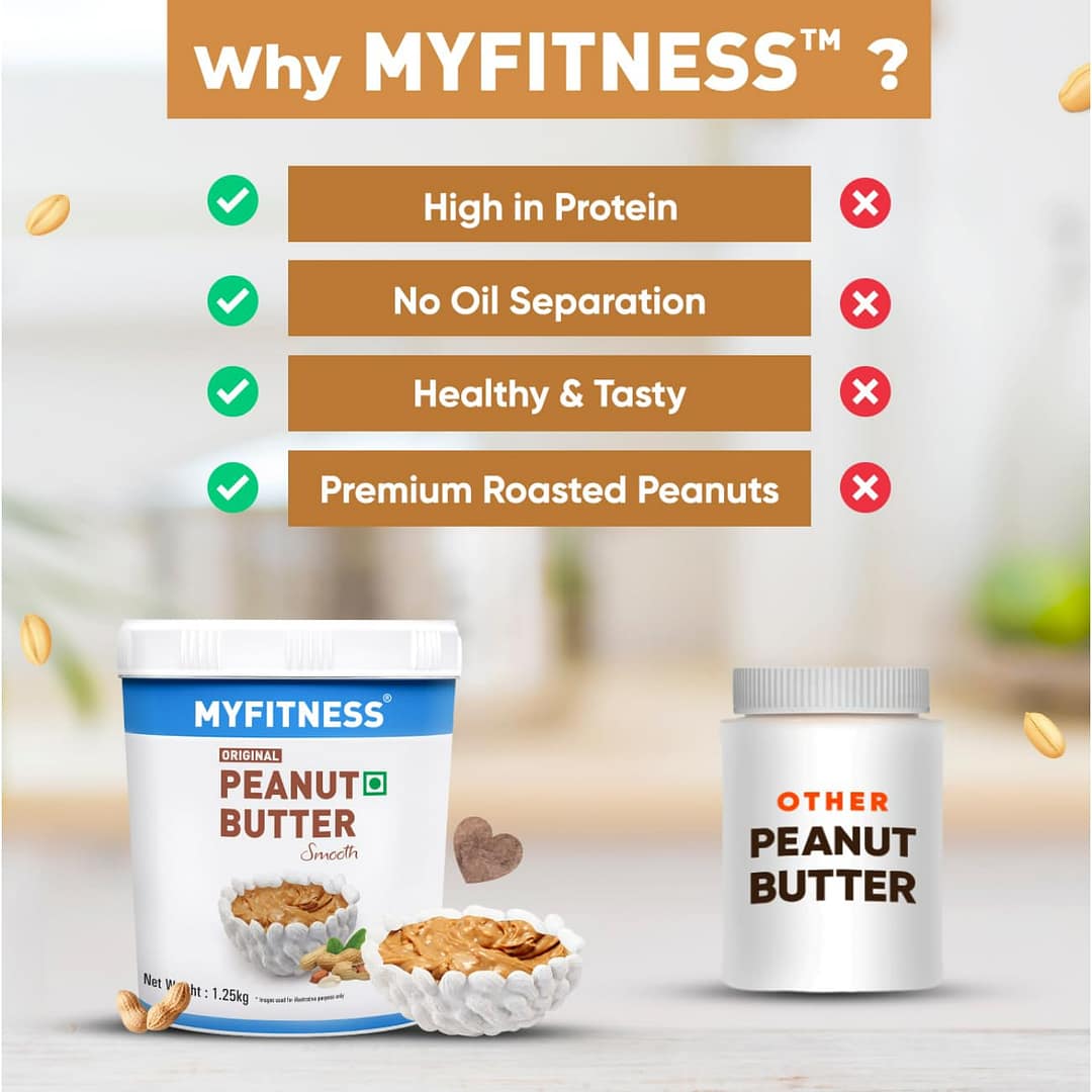 MYFITNESS Original Classic Peanut Butter Smooth 1.25kg - Image 5