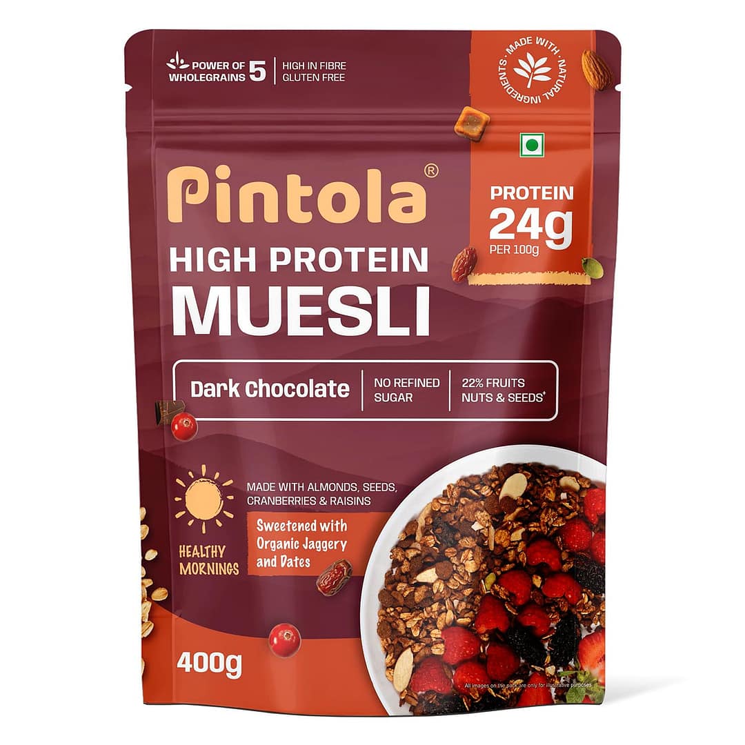 719lURVtfSL._SL1500_ Pintola High Protein Muesli – Crunchy Multigrain Breakfast with Whey Protein, Oats & Super Seeds - Image 1