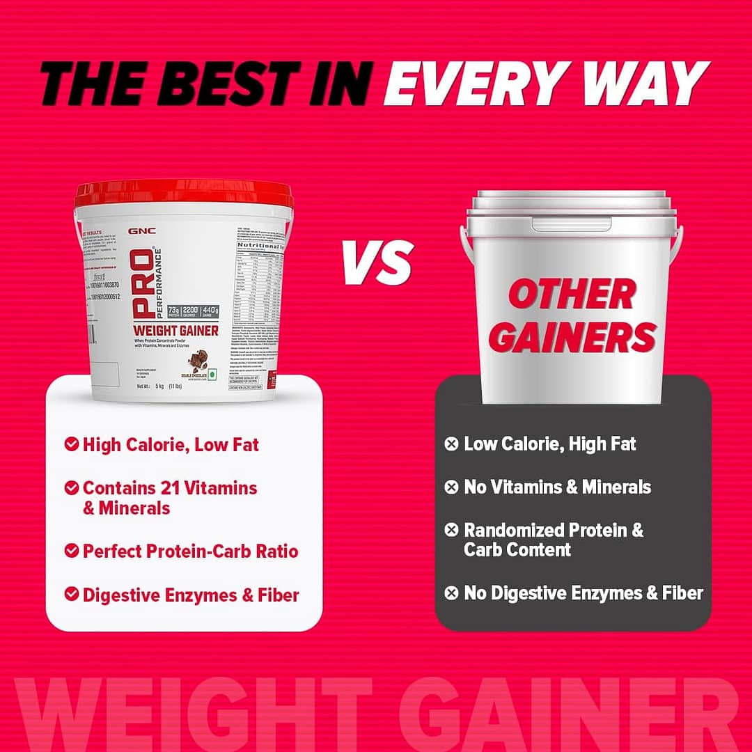 GNC Weight Gainer – Advanced Mass Gainer for Healthy Weight & Muscle Gain | 5 Kg - Image 3