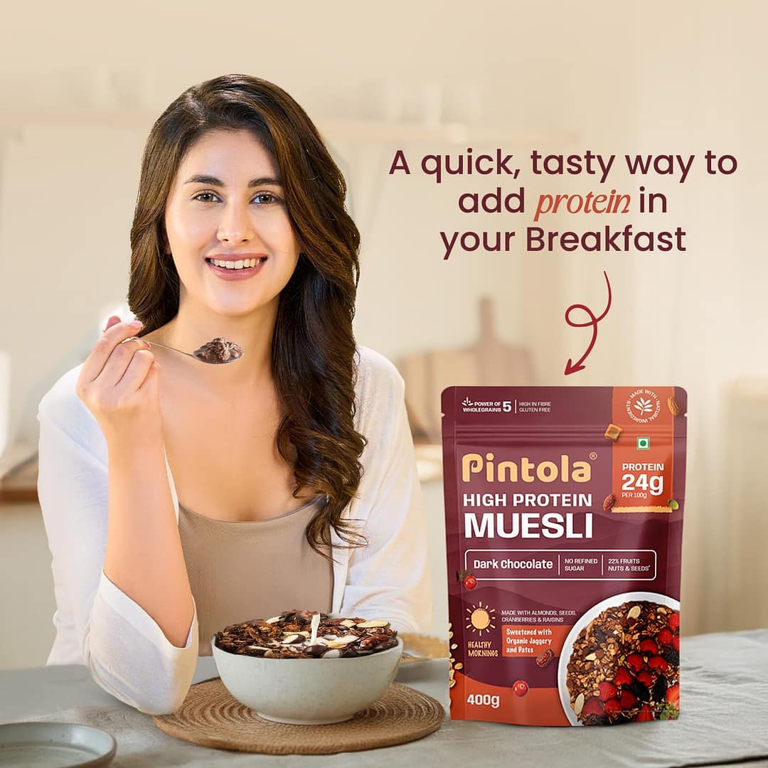 Pintola High Protein Muesli – Crunchy Multigrain Breakfast with Whey Protein, Oats & Super Seeds - Image 7