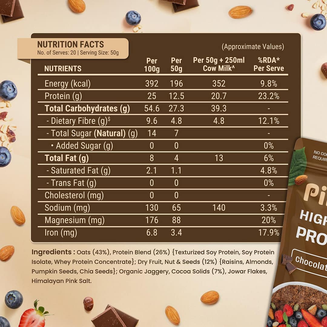Pintola High Protein Oats – Dark Chocolate | Healthy Breakfast with Whey Protein & Real Cocoa - Image 3