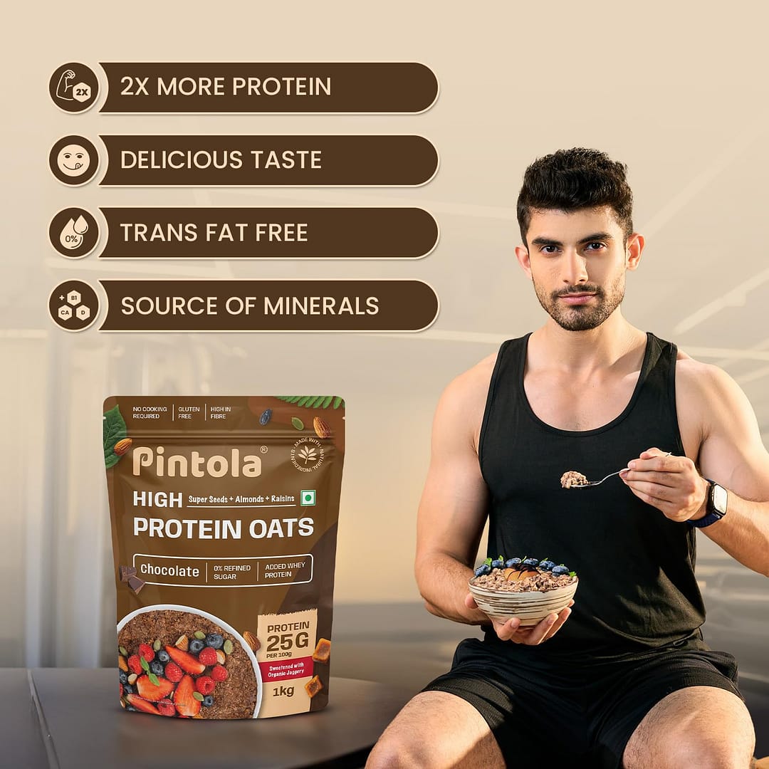 Pintola High Protein Oats – Dark Chocolate | Healthy Breakfast with Whey Protein & Real Cocoa - Image 7