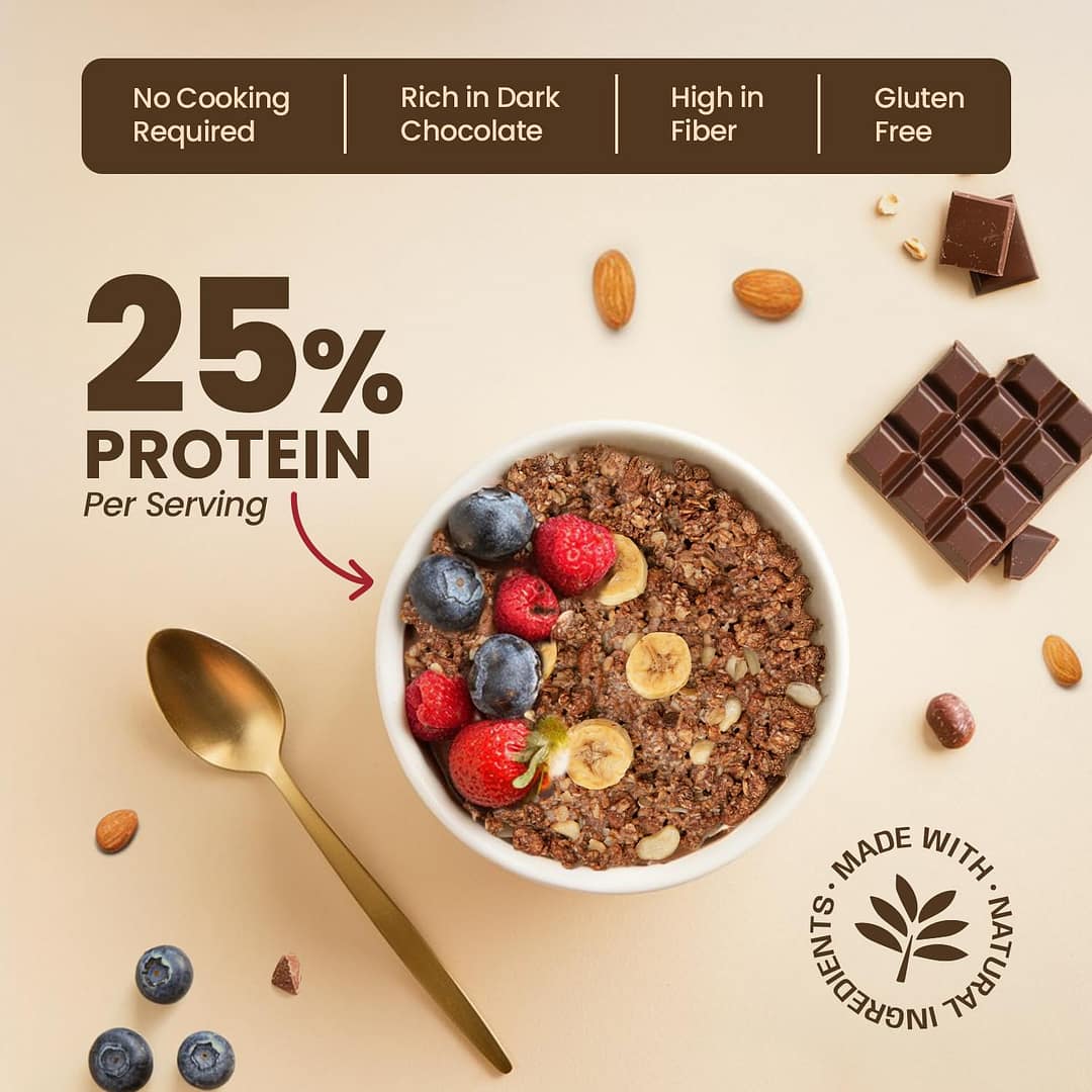 Pintola High Protein Oats – Dark Chocolate | Healthy Breakfast with Whey Protein & Real Cocoa - Image 6