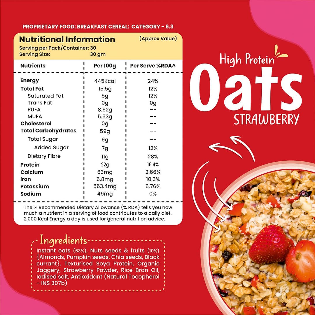 Health Ninja Oats | High Protein Breakfast | 900 gm Pack - Image 5