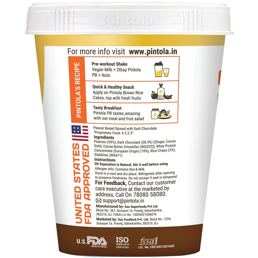 Pintola High Protein Dark Chocolate Peanut Butter – Clean Energy Spread for Muscle Support - Image 9