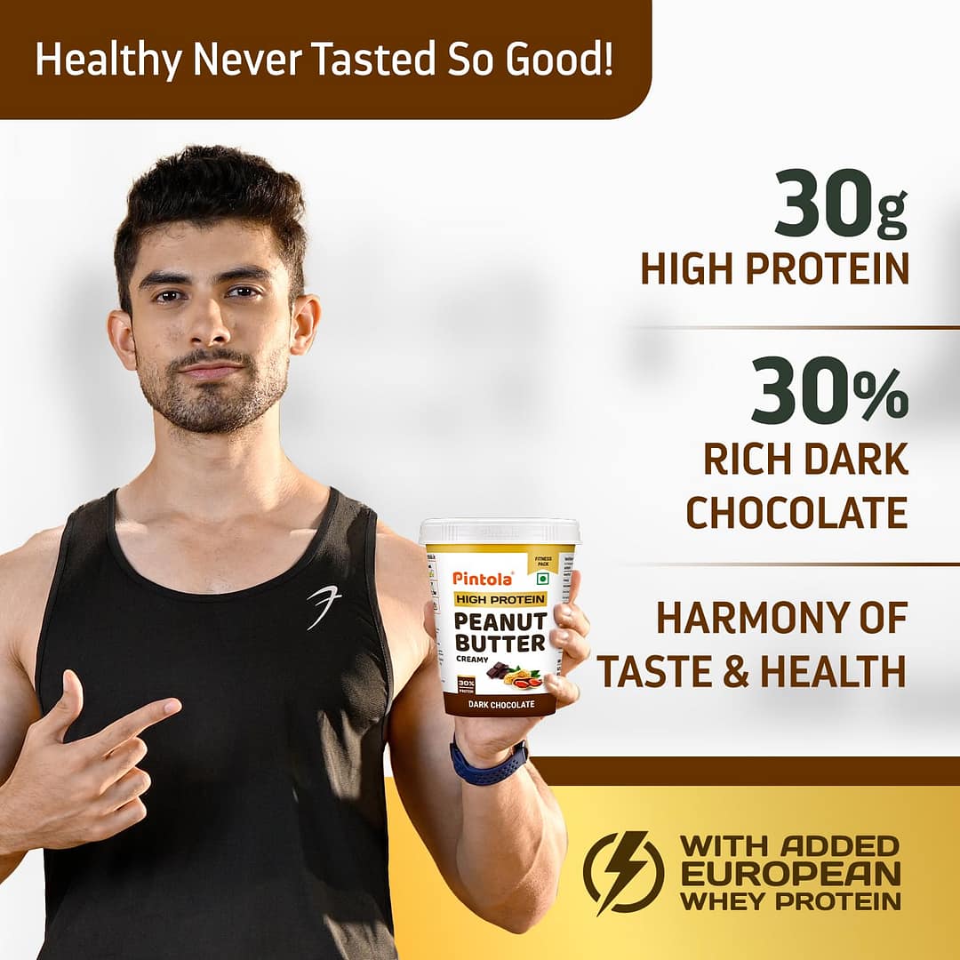 Pintola High Protein Dark Chocolate Peanut Butter – Clean Energy Spread for Muscle Support - Image 4