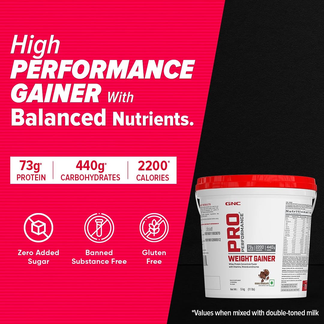 GNC Weight Gainer – Advanced Mass Gainer for Healthy Weight & Muscle Gain | 5 Kg - Image 2