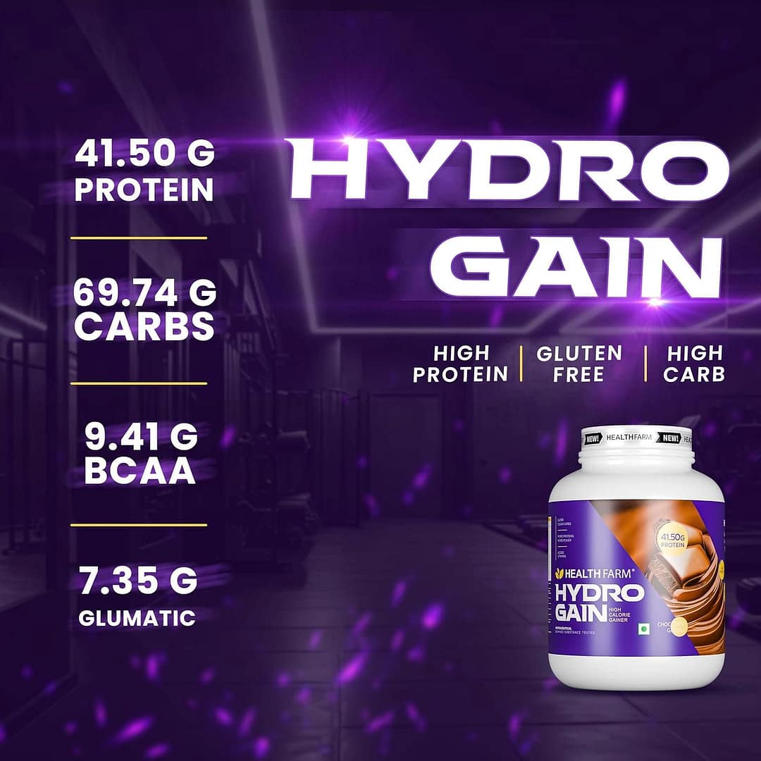 HealthFarm HYDRO GAIN – Premium Mass Gainer for Healthy Weight Gain & Muscle Growth - Image 4