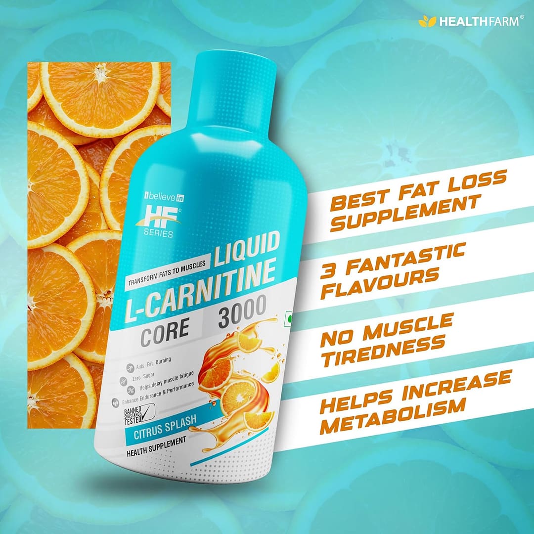 HF Series L-Carnitine – Advanced Liquid Pre-Workout for Fat Metabolism & Energy (450ml) - Image 4