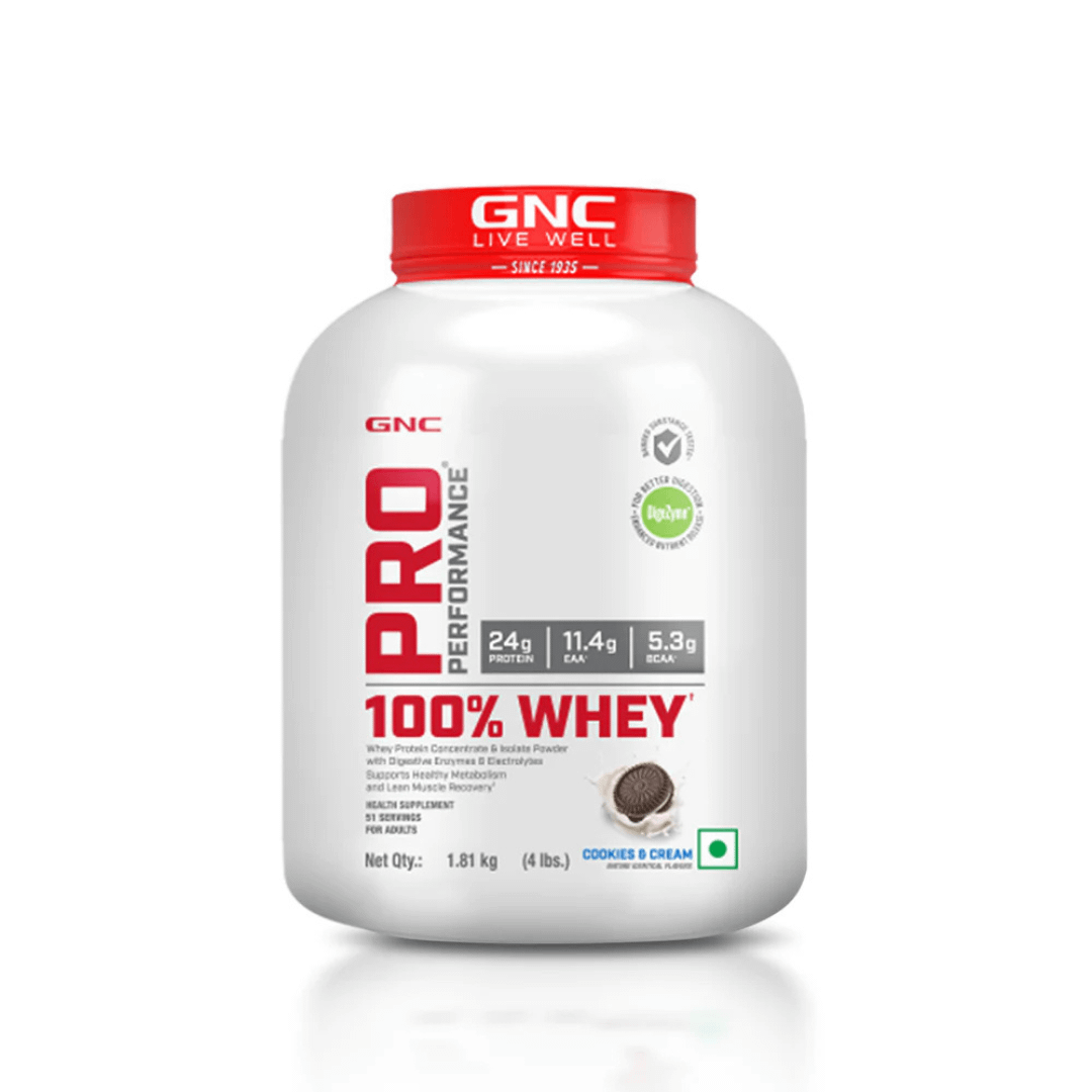 GNC 100% Whey Protein – 4 lbs | High-Quality Muscle-Building Protein Supplement - Image 1