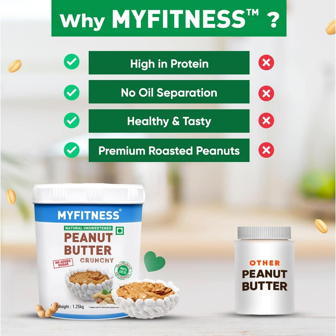 My Fitness Peanut Butter – High Protein, Creamy & Crunchy Nut Butter for Energy & Muscle Fuel | 1.25 kg - Image 6