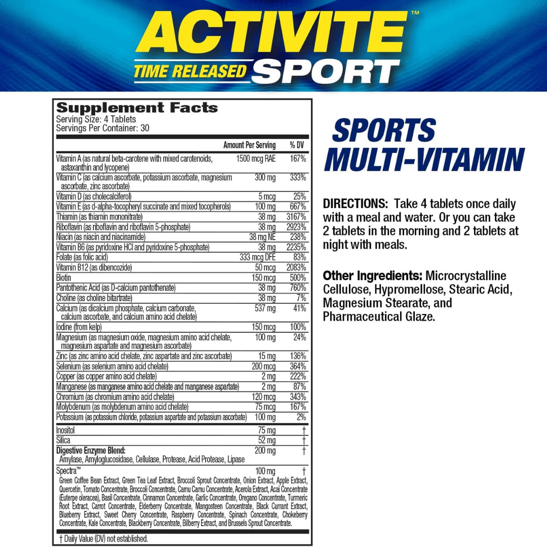 MHP Activite Sport Multivitamin – Complete Daily Vitamin & Mineral Support for Athletes - Image 2