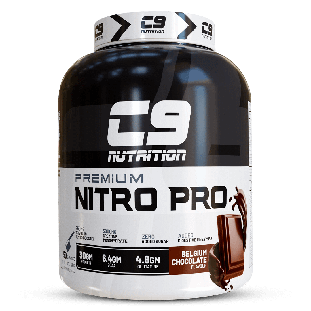 Nitro Pro L-Glutamine Whey Protein, 2kg, 50 Servings | 30g Protein | 6.4g BCAA | 4.8g Glutamine - Image 1