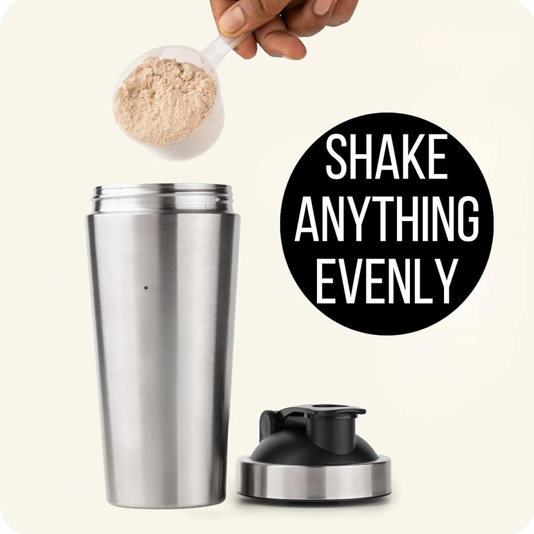 Stainless Steel Gym Shaker Bottle – 750ml | Leak-Proof, Durable & Odor-Free Protein Mixer - Image 3