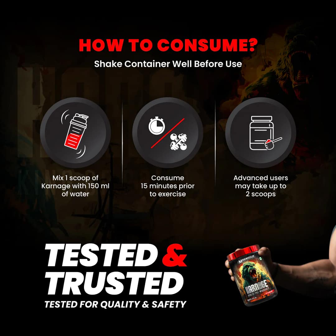 Big Muscles Nutrition Karnage Red – Explosive Energy, Laser Focus & Endurance Pre-Workout - Image 4