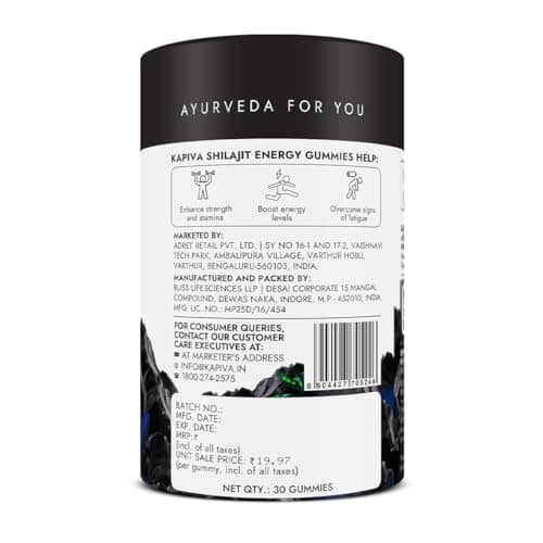 Kapiva Himalayan Shilajit Gummies – Boost Strength, Stamina & Vitality Naturally | 30 Gummies - Image 5