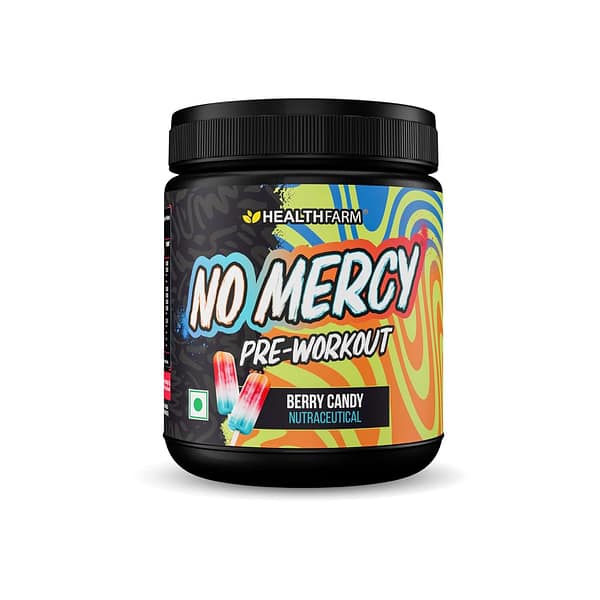 Healthfarm No Mercy Pre-Workout – Intense Stimulant-Based Energy & Focus Boost (130g)