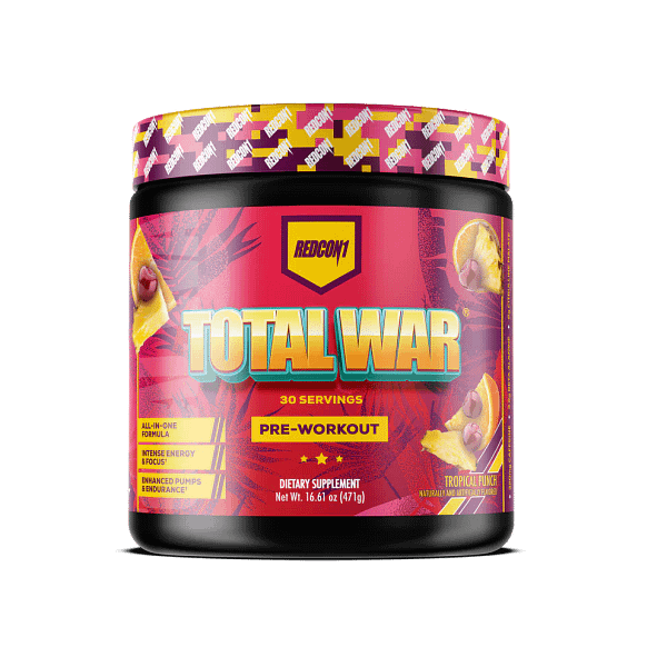 REDCON1 TOTAL WAR Pre-Workout – Extreme Energy, Focus & Endurance Booster