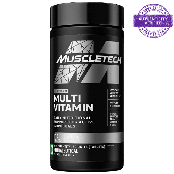Muscletech Platinum Multivitamin – Complete Daily Multivitamin for Energy, Immunity & Vitality