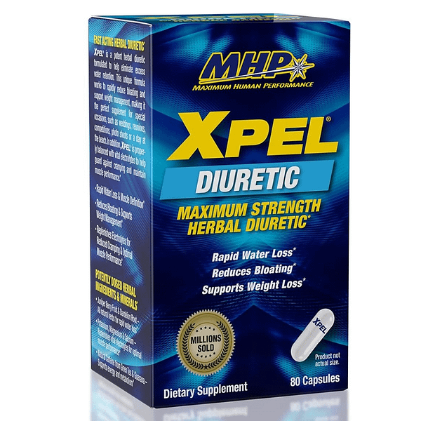 MHP Xpel Diuretic 80 Capsules – Advanced Herbal Diuretic for Water Weight Management