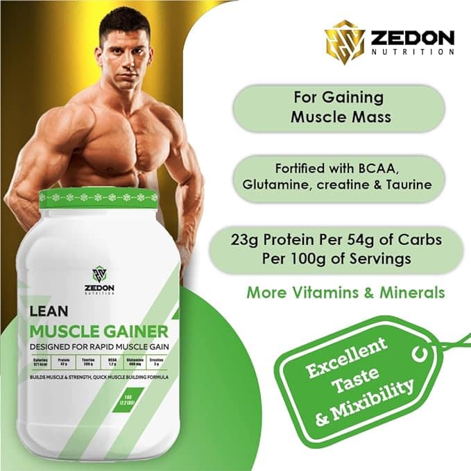 Zedon Lean Muscle Gainer Whey Protein – Advanced Formula for Lean Mass, Strength & Recovery - Image 3