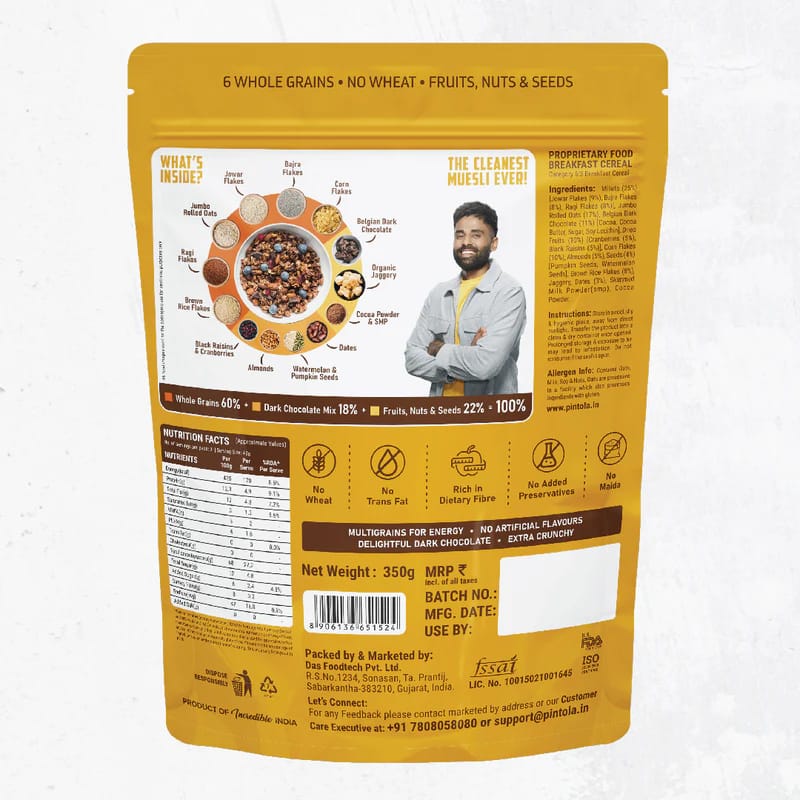 Pintola Muesli – Healthy & Crunchy Multigrain Breakfast with Nuts, Seeds & Wholegrain Oats - Image 6
