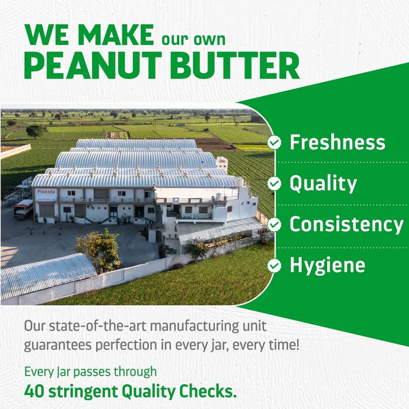 Pintola High Protein Unsweetened Peanut Butter – Clean Nutrition with No Added Sugar - Image 4