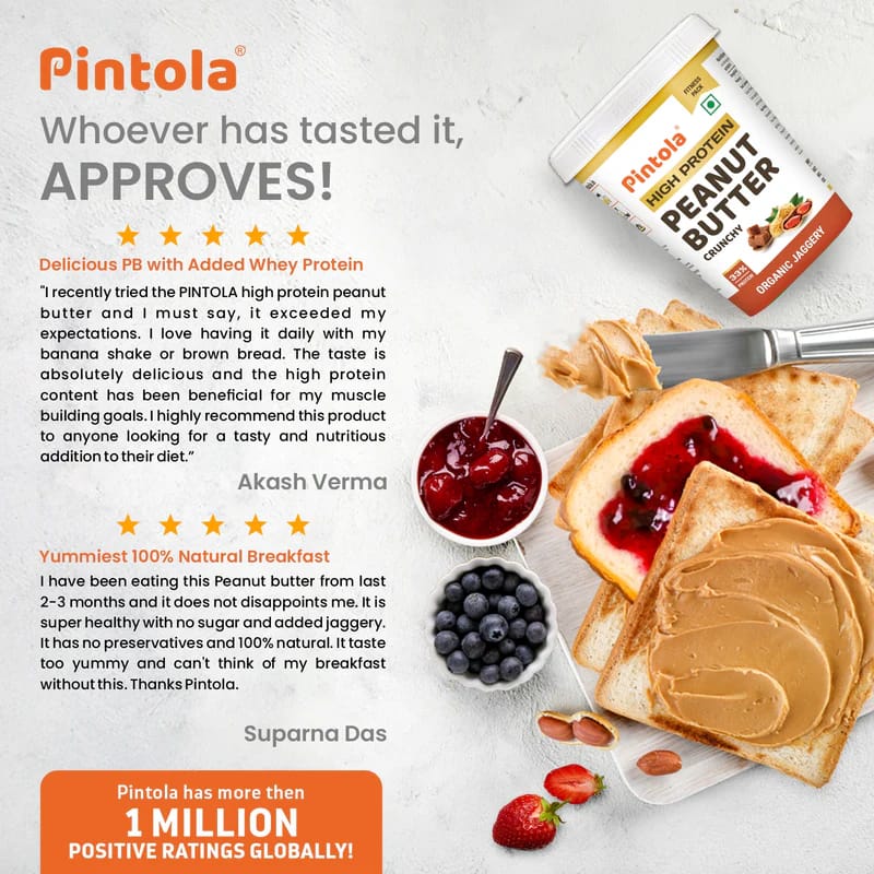 Pintola High Protein Organic Jaggery Peanut Butter – Natural Sweetness & Muscle Support - Image 5